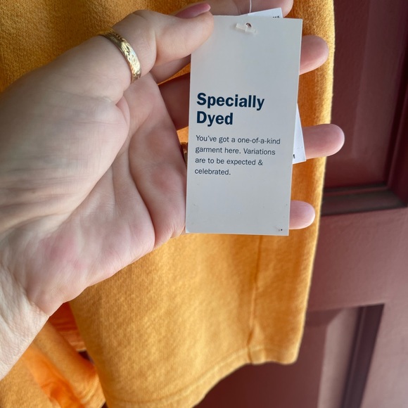 NWT Old Navy bright yellow terry cotton high rise shorts with 2 pockets - Picture 3 of 9